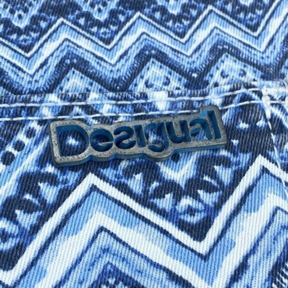 NWT DESIGUAL High Waisted Blue Skinny Jean 4 - Picture 8 of 10